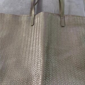 Bath & Body Works Metallic Woven Tote